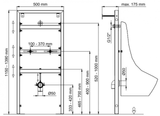 Инсталляция для писсуара Berges Novum 049215